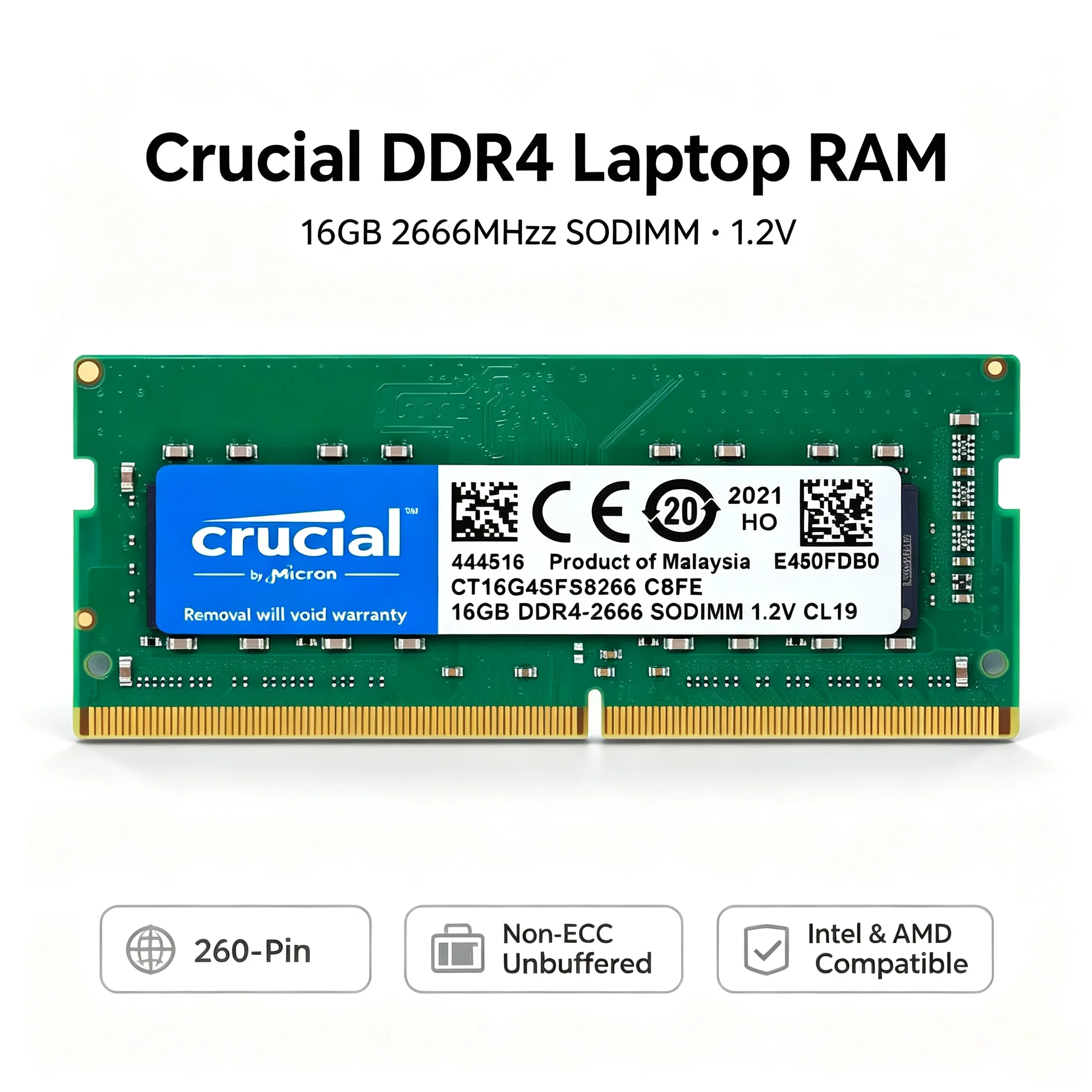 Crucial 1 szt./2 szt. pamięci  – Ddr4 2400Mhz recenzja i cena